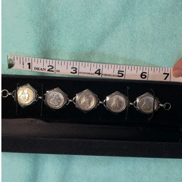 Vintage Liberty Head Mercury Dime Silver CoinLink Vintage Coin Bracelet - Picture 4 of 13